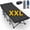Blue Cot Black Pad, variant on PNKKODW XL Folding Camping Cot Extra Wide 28" 500lbs No Set Up, with Mattress for Adults Carry Bag, Portable Bed Cot for Tent, Office Home Nap, Outdoor, Gray Cot Gray Pad