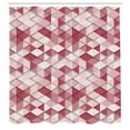 thumbnail image 2 of Ambesonne Geometric Shower Curtain, Abstract Retro Modern Art, 69"Wx70"L, Dried Rose, 2 of 4