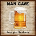 thumbnail image 2 of Knutsen, Conrad 12x12 Black Ornate Wood Framed with Double Matting Museum Art Print Titled - Man Cave, 2 of 4