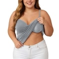 thumbnail image 3 of jiaxiM Women Built-In Bra Tank Tops Sleeveless Comfy Casual Tank Top Adjustable Spaghetti Strap Basic Sleeping Undershirt, 3 of 8