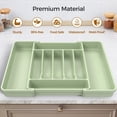 thumbnail image 4 of Organizador de cubiertos Ukeetap extragrande expandible verde, 4 of 8