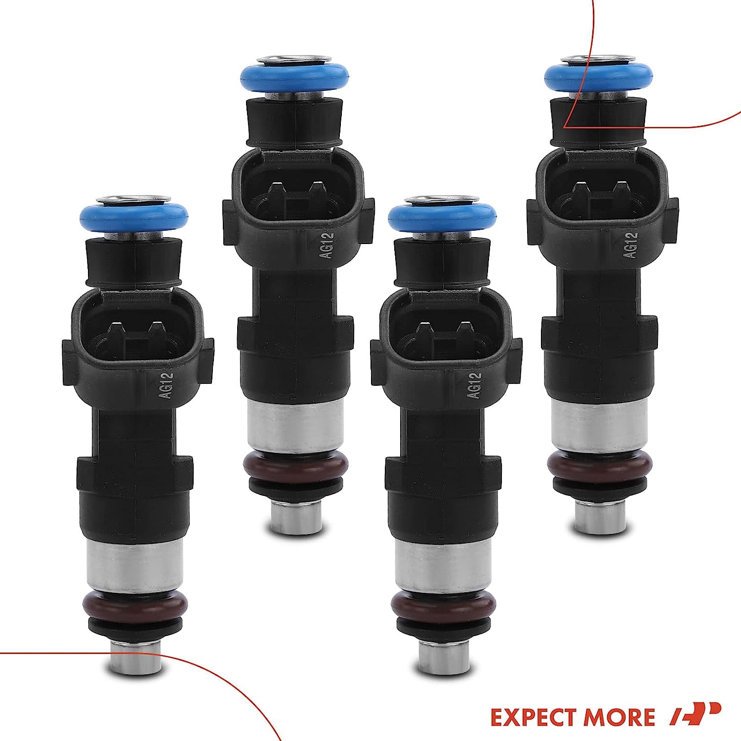 A-Premium Fuel Injectors Compatible with Nissan Altima 2007-2013, Sentra 2007-2012, Rogue 2008-2013, Rogue Select 2014-2015, 2.5L 4-PC Set