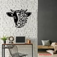 thumbnail image 4 of Craftnamesign Floral Dairy Cow Farmhouse Metal Wall Art LED Light, Cow with Flower Calf Sign, 4 of 5