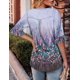 thumbnail image 4 of Blusa tipo túnica ROSELINLIN con estampado floral bohemio para mujer, azul, talla L, 4 of 4
