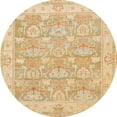 thumbnail image 1 of Ahgly Company Indoor Round Abstract Orange Abstract Area Rugs, 5' Round, 1 of 6