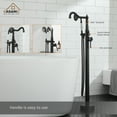 thumbnail image 6 of CASAINC Classical Freestanding Bathtub Faucet with Hand Shower Hand in Oil Rubbed Bronze, 6 of 8