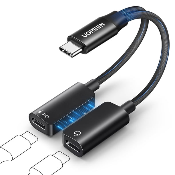 Divisor magnético USB C UGREEN de 1 entrada y 2 salidas con cargador PD de 60 W