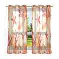 thumbnail image 6 of Yayeee Window Curtains Set of 2 for Living Room Light Filtering 63"x52", Red Starfish, 6 of 7