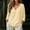 009Yellow, variant on Womens Rolling 3/4 Length Sleeve Tops Dressy Casual Linen Blouse Double Layer Business Work Tunic Shirts