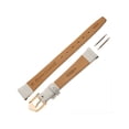 thumbnail image 3 of Gilden Ladies 10-14mm Flat Lizard-Grain Calfskin Watch Strap F40 (13mm End Width, Regular Length, White, Gold-Tone Buckle), 3 of 3