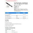 thumbnail image 2 of Front Shock Absorber - Compatible with 1990 - 1997 Jaguar XJ6 4.0L 6-Cylinder 1991 1992 1993 1994 1995 1996, 2 of 2