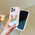 thumbnail image 2 of Kawaii Phone Cases Apply to iPhone 14,Cute Cartoon Bunny Phone Case 3D Funny Pink Babbit Mirror Case for Women Girls Soft Silicone Shockproof Cover for iPhone 14, 2 of 13