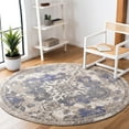 thumbnail image 2 of SAFAVIEH Madison Elinor Traditional Distressed Area Rug, Beige/Purple, 6'7" x 6'7" Round, 2 of 8
