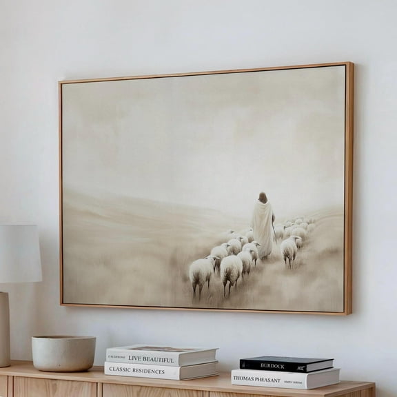 Jesus Leaves The 99 Lost Sheep Good Shepherd Art Jesus Artwork Christian Poster Lds Artwork Christian Wall Art 84 UNFRAMED Poster, Wall Art for Decor, Present, 8x12