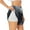 White, variant on Elegant Feathered Floral Wings Print Women's Sports Shorts with Drawstring Elastic Waistband for Running, Yoga, Fitness-Medium