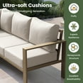 thumbnail image 6 of ELPOSUN 6 Pieces Patio Furniture Sets with 6" Thick Olefin Cushions, Metal Outdoor Sectional Furniture L Shape Patio Conversation Sets for Garden, Backyard Beige, 6 of 9