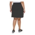 thumbnail image 2 of DKNY SPORT Womens Black Pocketed Unlined Elastic Waist Above The Knee A-Line Skirt Plus 2X, 2 of 4