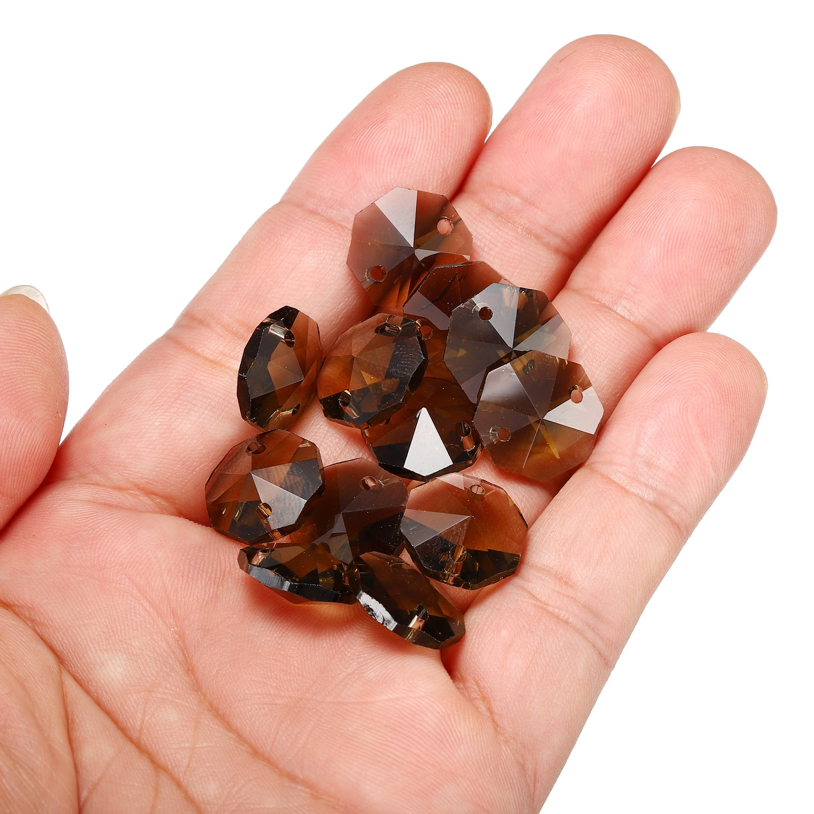 Unique Bargains Chandelier Prisms Parts Hanging Beads DIY Decoration Grey
