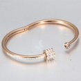 thumbnail image 2 of Stainless Steel Oval Shape Cubic Zircon Bangle Bracelet, 2 of 6