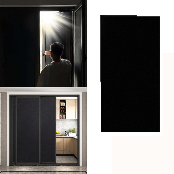 Home Textile Curtain Clearance Static Cling Privacy Window Film Black B Lackout Removable No Adhesive, Home Textile Curtain