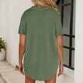 thumbnail image 3 of Women's Knit Shirt Top Women S T Shirts Space T Short Athletic Wear Women T Shirt Women Solid Tee Casual Fit Top Casual Workout Tops Women Big Shirt Solid Color Tops for Women Short Sleeve Long, 3 of 4