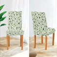 thumbnail image 3 of Yayeee 2 Pack Dining Chair Covers Stretch Parson Chairs Slipcovers Seat Protector, Green Triangles Pattern, 3 of 6