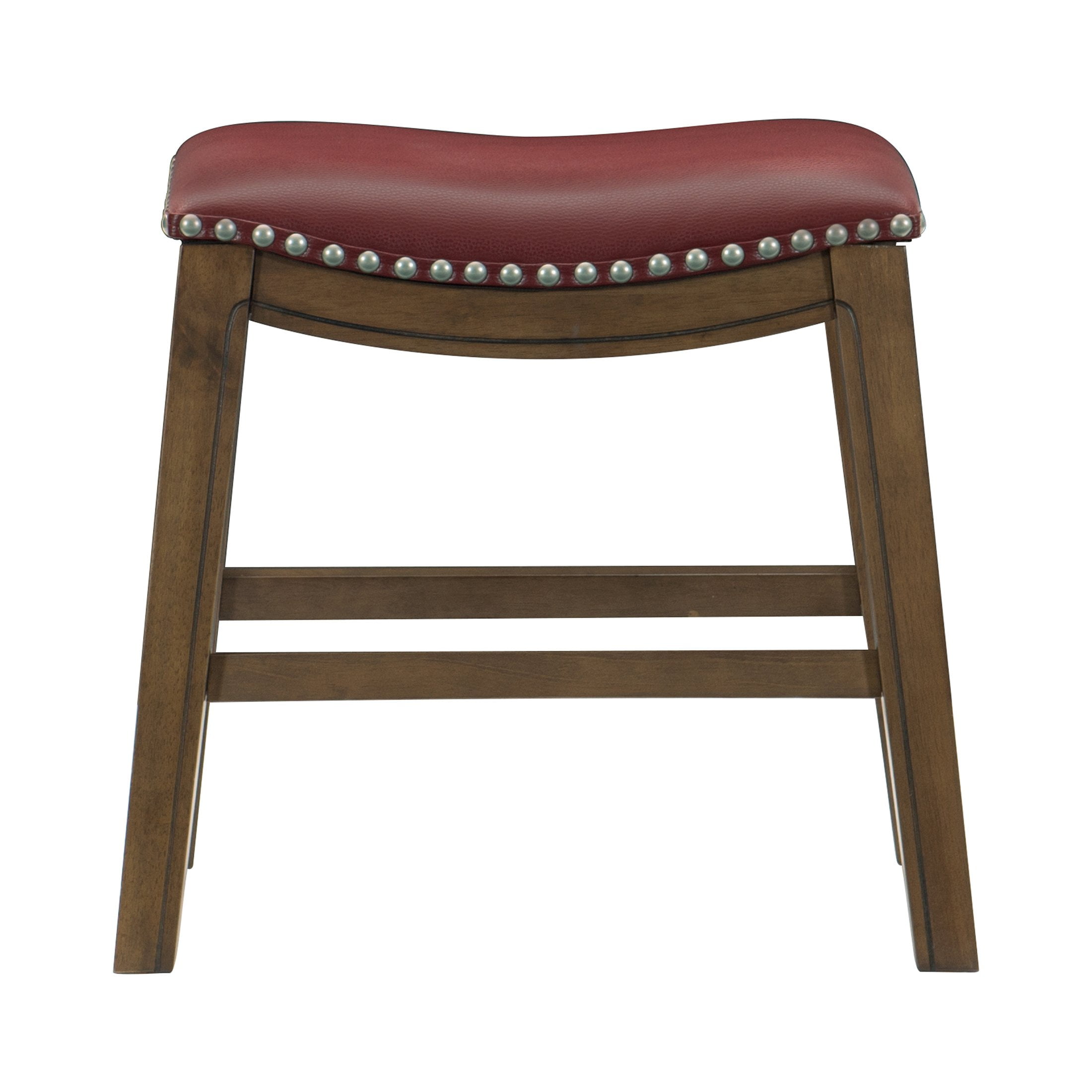 OakvillePark Eustis Saddle Seat Dining Height Stool, Red