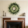 thumbnail image 6 of Veeogra Artificial Floral Wreath,Front Door Wreath,24" Green Baby Breath Greenery Wreath,Rustic Handmade Floral Decor,Spring Summer Wreaths,Indoor & Outdoor Decor,Outdoor Wreaths For Front Door, 6 of 9