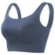 thumbnail image 4 of Sujetador deportivo sin aros para mujer - Camiseta de yoga sexy con fruncido y relleno fijo en el pecho - S-XL, 4 of 5