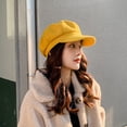 thumbnail image 6 of Cheers.US Beret Newsboy Hat Adjustable Women Cap Cabbie Beret Octagonal Cap Soft Woolen Beret for Women, 6 of 6