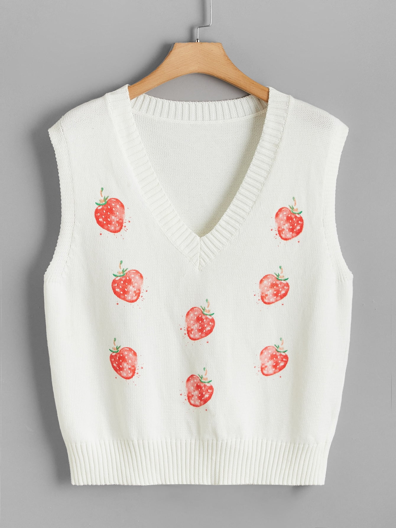 Women's Plus Size Strawberry Pattern 