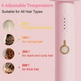 thumbnail image 3 of Ionic Deep Waver Hair Curler Tool with Ceramic 3 Barrel, Fast Heating, Anti-Scald, Dual Voltage, 4 Temp Adjustable Curling Wand for Short and Long Hair (Beige), 3 of 16