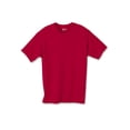 thumbnail image 1 of Hanes T-Shirt en Coton pour Enfant Authentique Sans Étiquette, s, Rouge Foncé, 1 of 3