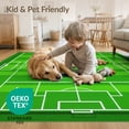 thumbnail image 4 of ODIKA 8'x10' Washable Area Rug Non-Shedding, Easy Care, Soccer Field Stadium Border Athletic Aglity Theme Decorations for King Size Bedroom Under Bed, Master Suite, 4 of 7