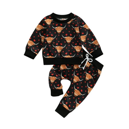

Lieserram Toddler Baby Boys Outfits 3 6 12 18 24 Months 2-3 Years Long Sleeves Pullover Sweatshirts + Pants Fall Winter Clothes Set