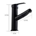 thumbnail image 2 of LOVIVER Robinet de Lavabo en Laiton avec Pulvérisateur Rétractable (Rond/carré, Noir/) Rond Noir, 2 of 7