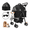 Black, variant on 3-in-1 Pet Stroller, Car Seat & Carrier for Small Dogs and Cats, 4-Wheel Foldable Design, Max Load 44 lbs, Durable Oxford Fabric, Blue