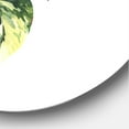 thumbnail image 3 of Designart 'Tropical Green Leaves On White In Summer Times I' Tropical Circle Metal Wall Art 29x29 - Disc of 29, 3 of 5