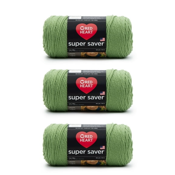 Red Heart® Super Saver® #4 Worsted Acrylic Yarn, Tealleaf 7oz/198g 364yd (3Pk)