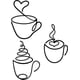 thumbnail image 1 of piezas de taza de café de metal para pared, letrero de alambre para café, decoración de pared para cocina, restaurante, tienda, accesorios (taza de café), color negro, 8 x 5-7 pulgadas, 1 of 5