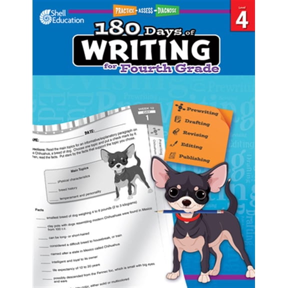 Pre-Owned 180 Days of Writing for Fourth Grade: Practice, Assess, Diagnose (180 Days of Practice) Paperback