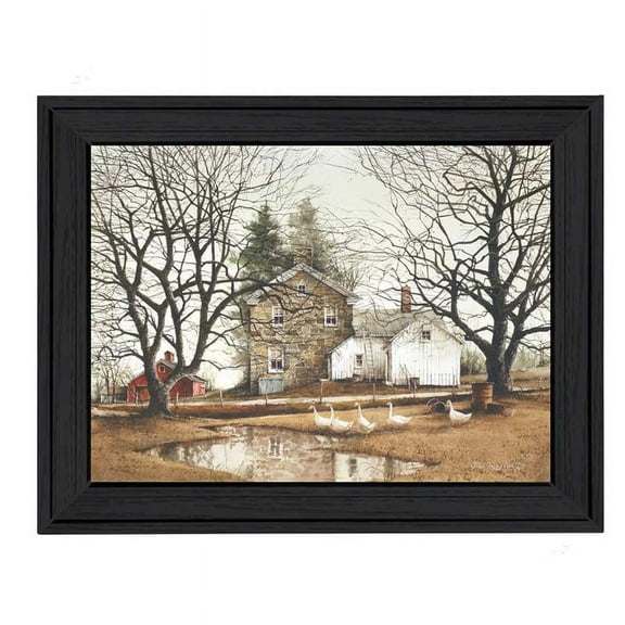 Cold Swim By John Rossini Printed Framed Wall Art Wood Multi-Color