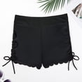 thumbnail image 7 of Laipiong Women's High Waisted Swim Bottoms Summer Beach Drwastring Solid Color Pleated Swimwear Bathing Bottoms Slim Fit Quick Dry Swimsuits, 7 of 7