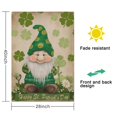 thumbnail image 5 of St. Patrick's Day Garden Flag Irish Garden Flag Gnome Shamrock Clovers House Flag 28''×40'' Linen Vertical Double Sided Garden Flag for Home,Spring Holiday Decor, 5 of 6