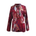thumbnail image 4 of Chaqueta con botones florales retro con cuello vuelto informal para mujer, abrigo informal, prendas de vestir Fridja  po1770, 4 of 5
