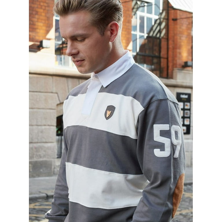Guinness Black and Cream Classic Long Sleeve Rugby Jersey