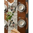 thumbnail image 3 of Table Runner 36 Inches Long for Kitchen Dining, Vintage Birds Dresser Scarf Farmhouse, Dining Table Decorations for Wedding/Parties, Country Envelope Postmark Farmhouse Botancial 13 x 36 In, 3 of 9