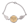thumbnail image 1 of Qoutes Healing frases estrellas no tiene miedo Pulsera pulsera pulsera alas de ángel pulsera, 1 of 3