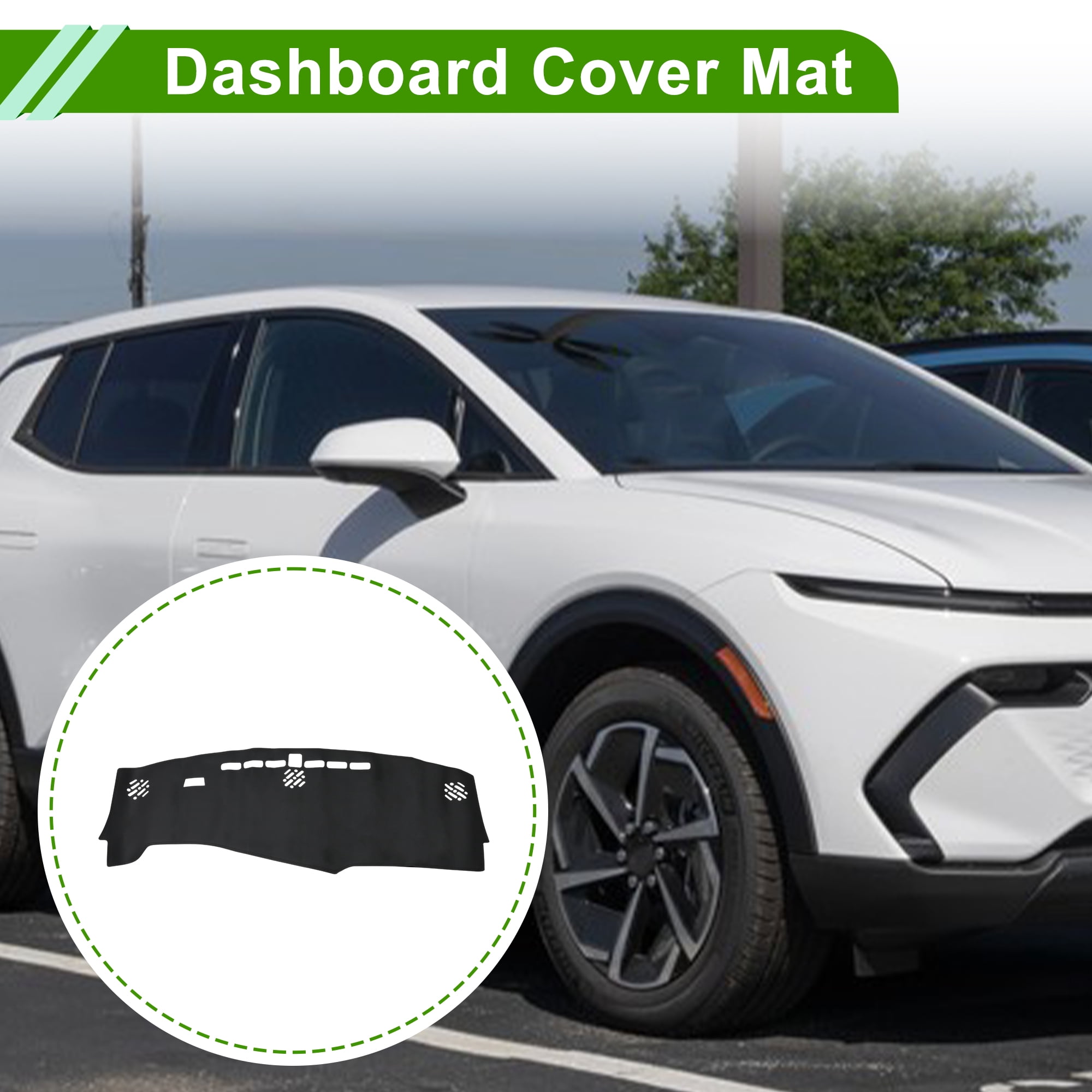 Unique Bargains Dashboard Cover for Chevrolet Equinox 2025-2026 Dash Cover Mat Carpet Center Console Dash Cover Mat Car Interior Faux Leather Black 1 Pcs