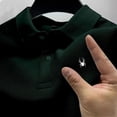 thumbnail image 4 of Camiseta de manga corta con solapa de verano para oficina, estilo clásico, estilo polo, para hombre, para negocios, ocio, transpirable, 4 of 5